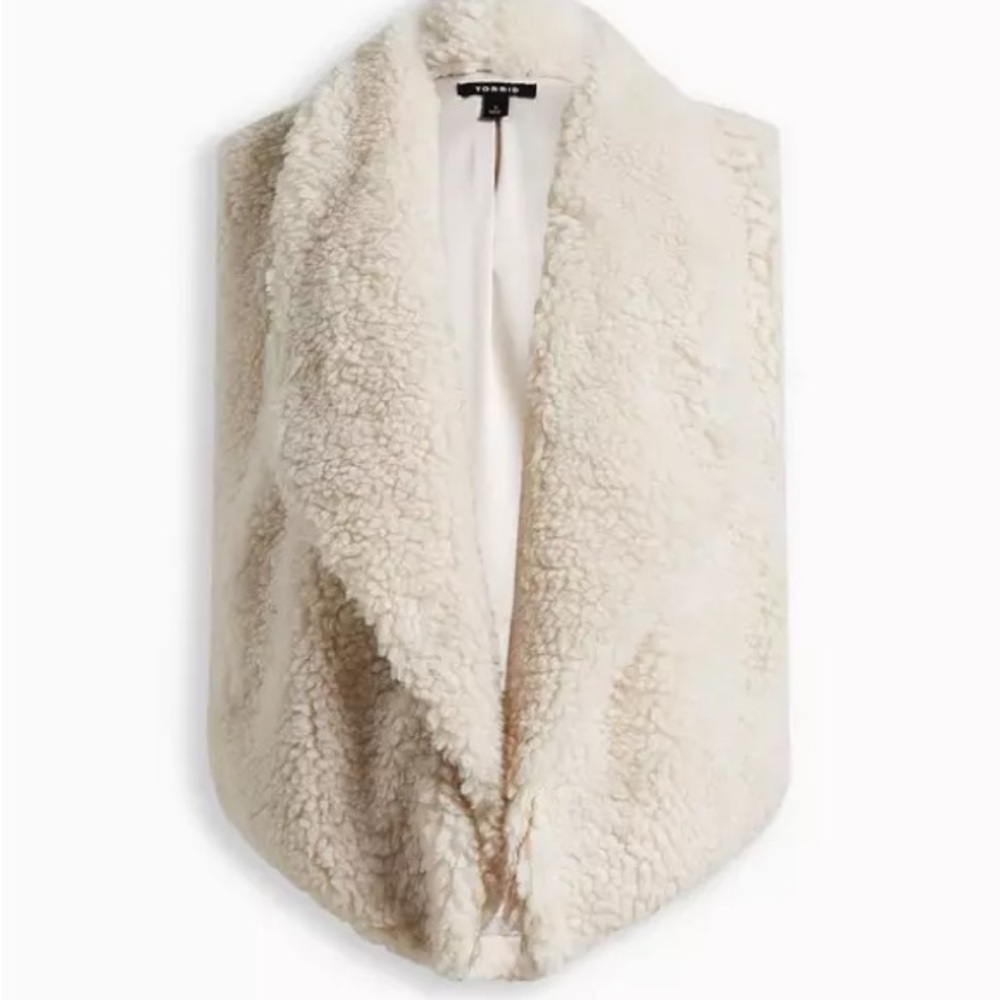 NWT Torrid Cozy Cream Sherpa Vest